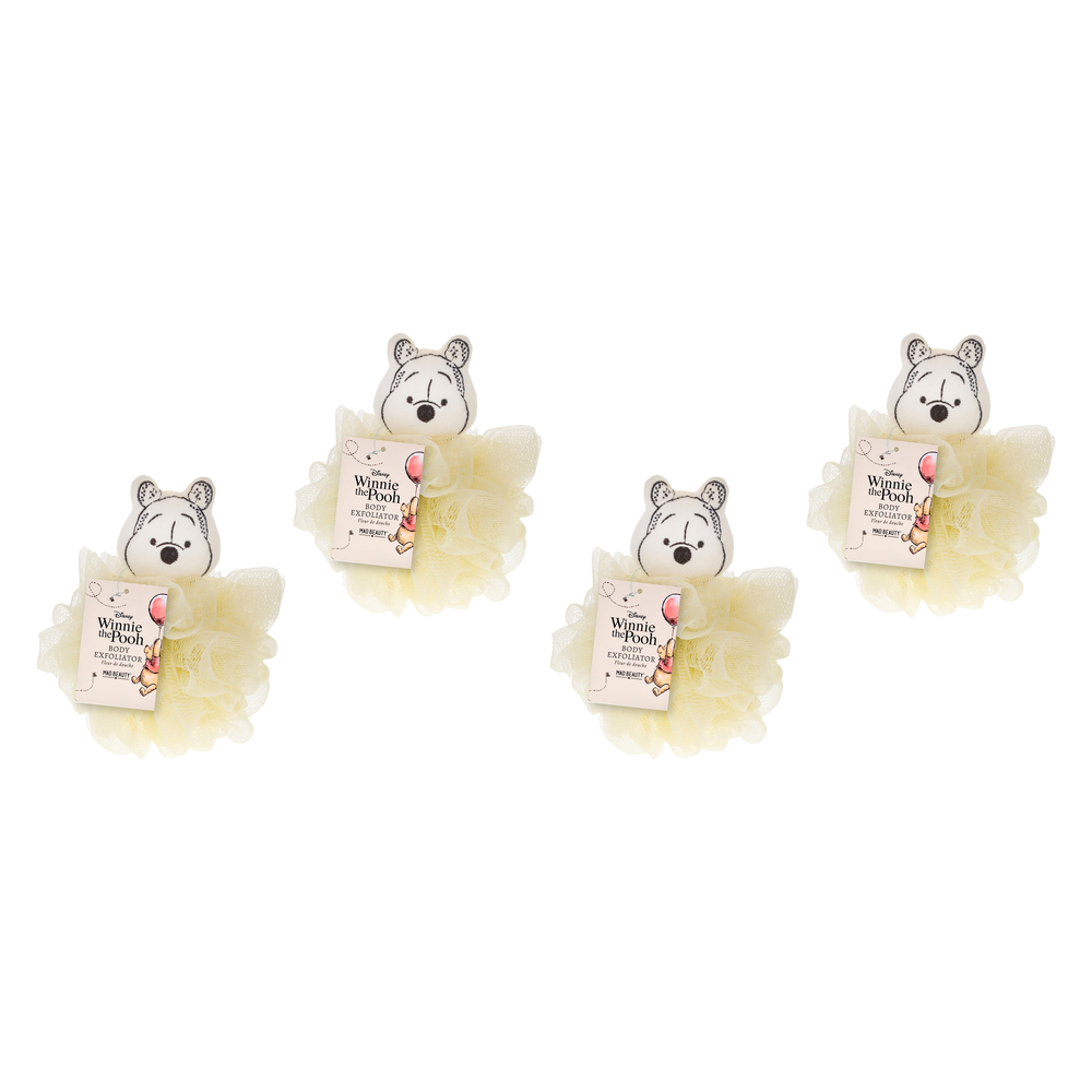 Disney Winnie the Pooh Body Exfoliator Loofah Puff Pack of 4