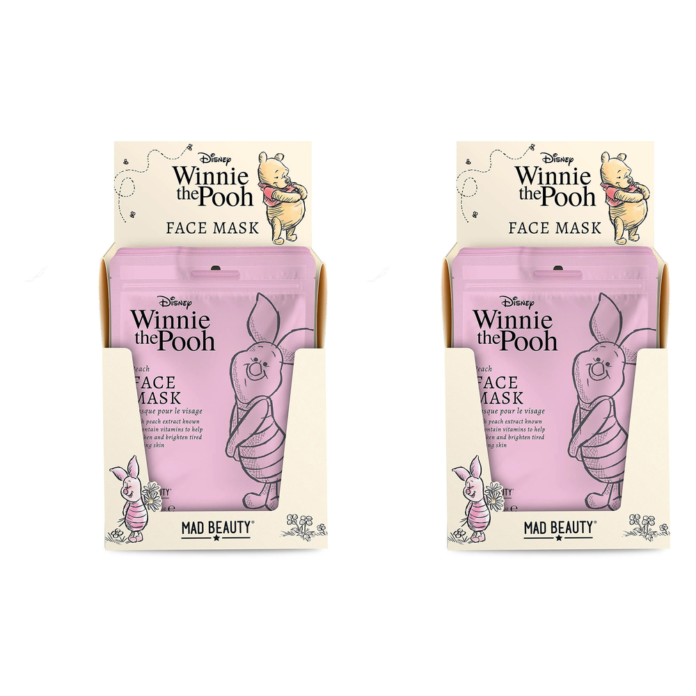 Disney Winnie the Pooh Piglet Face Sheet Mask 25g CDU 12 Pack of 2