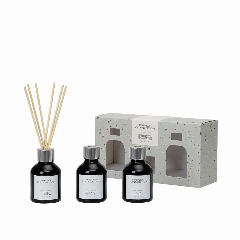 French Connection Reed Diffuser Collection Black 60mL x 3