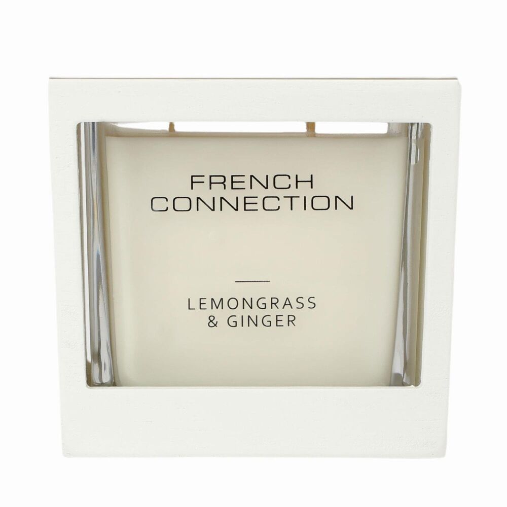 French Connection Wooden Range Candle Lemongrass Ginger 200g