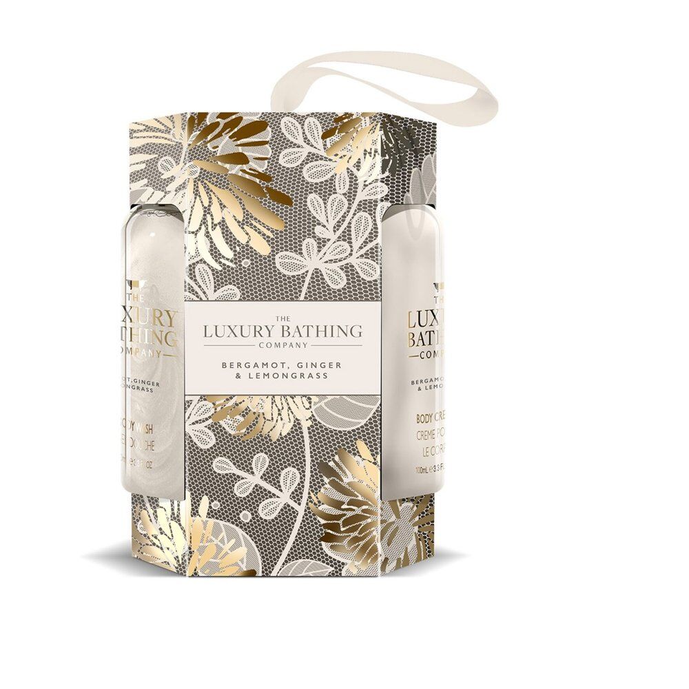 Luxury Bathing Co Bergamot Ginger & Lemongrass Gift Set 2 x 100mL Bundle of 3
