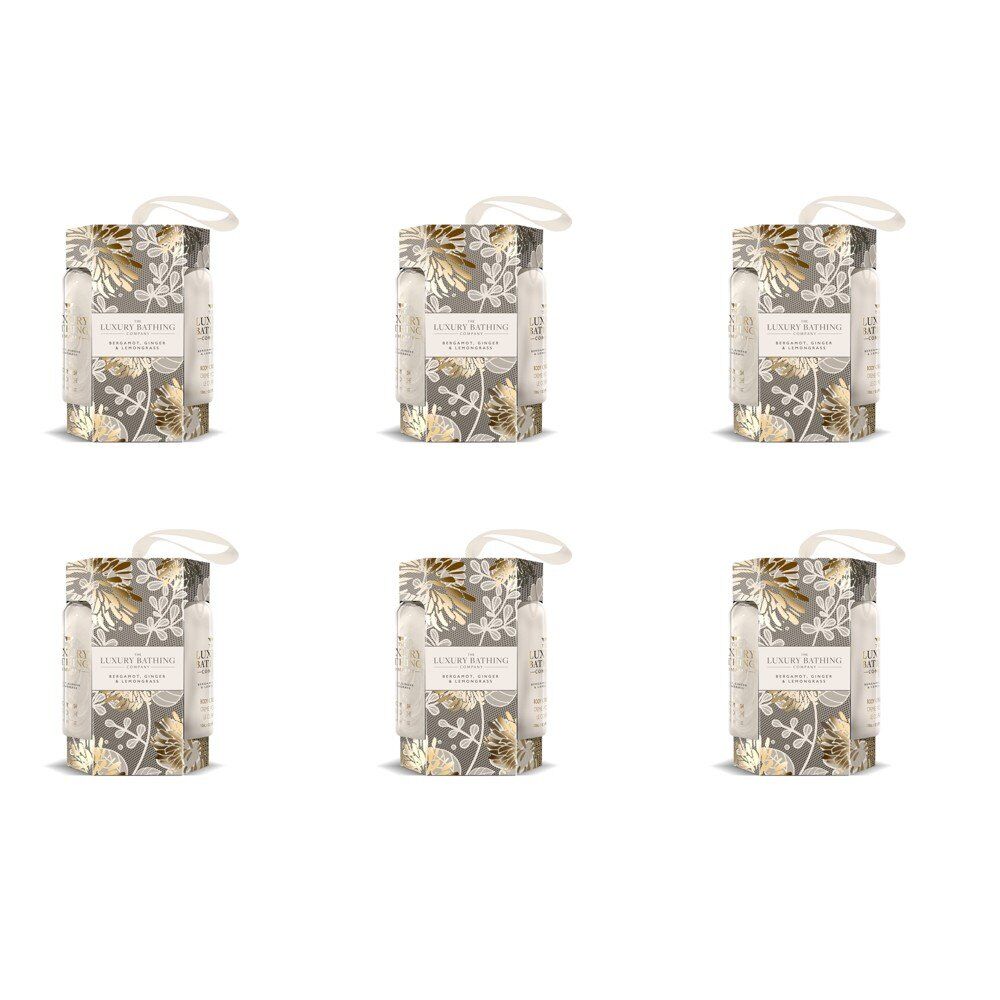 Luxury Bathing Co Bergamot Ginger & Lemongrass Gift Set 2 x 100mL Bundle of 6