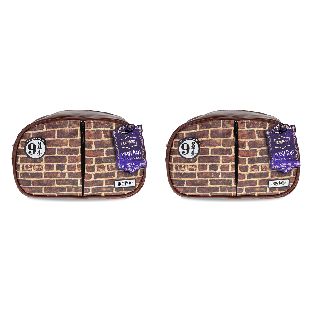 Warner Bros Harry Potter Cosmetic Bag Mad Beauty Platform 9 3/4 Wash Pack of 2
