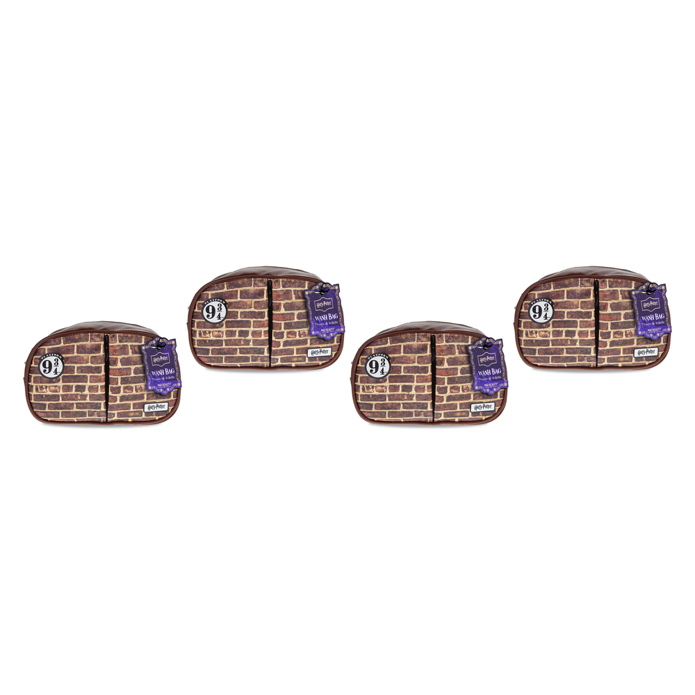 Warner Bros Harry Potter Cosmetic Bag Mad Beauty Platform 9 3/4 Wash Pack of 4