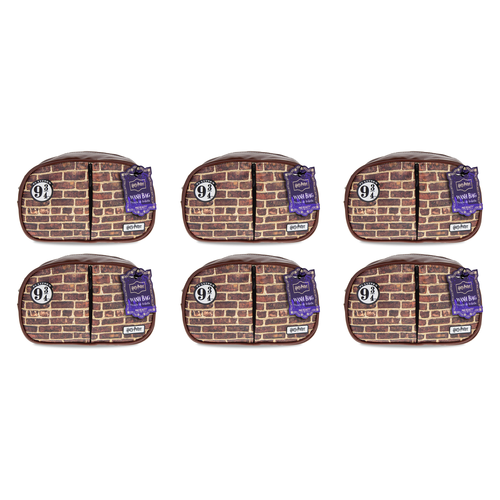 Warner Bros Harry Potter Cosmetic Bag Mad Beauty Platform 9 3/4 Wash Pack of 6