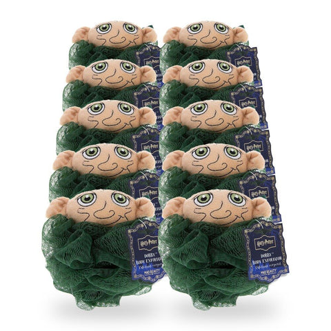 Warner Bros Harry Potter Dobby Body Exfoliator Mad Beauty Bath Pouf Pack of 10
