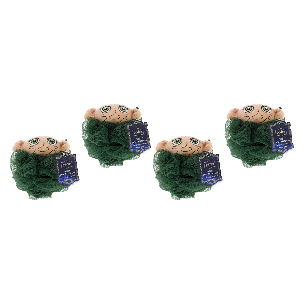 Warner Bros Harry Potter Dobby Body Exfoliator Mad Beauty Bath Pouf Pack of 4