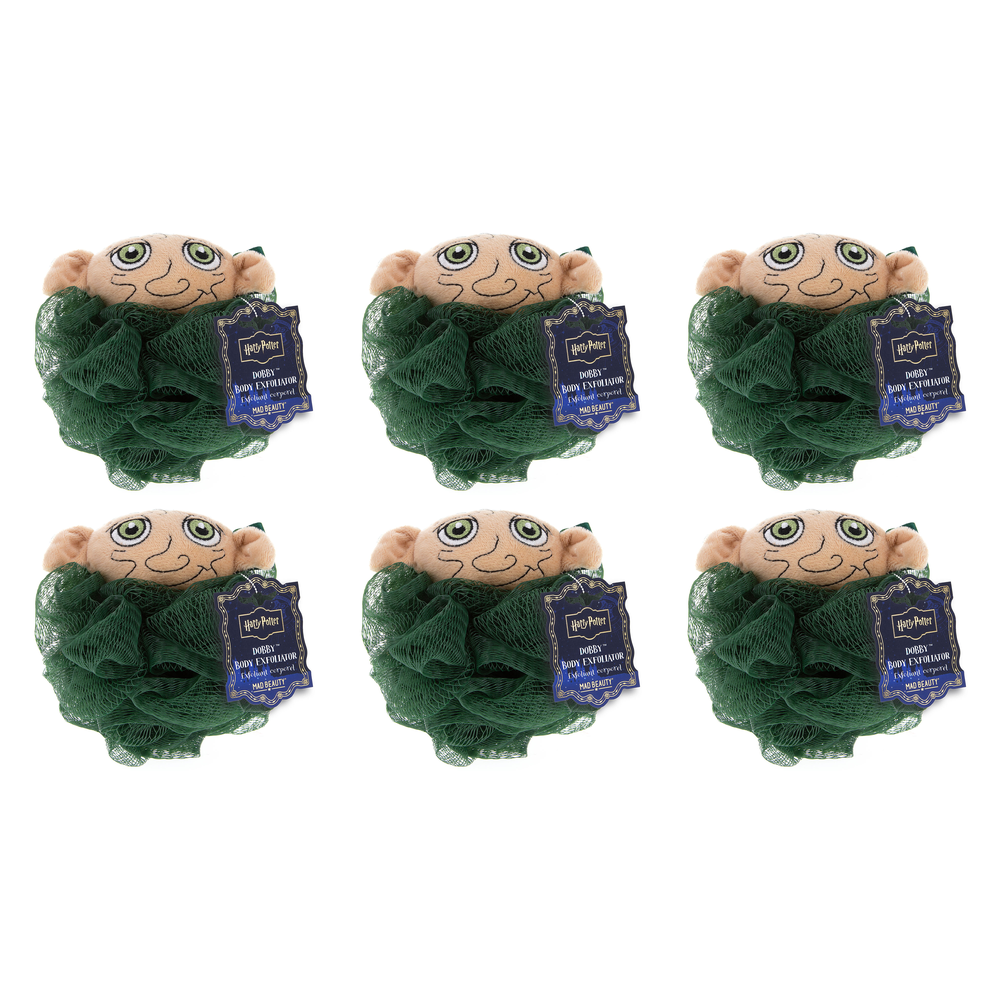 Warner Bros Harry Potter Dobby Body Exfoliator Mad Beauty Bath Pouf Pack of 6