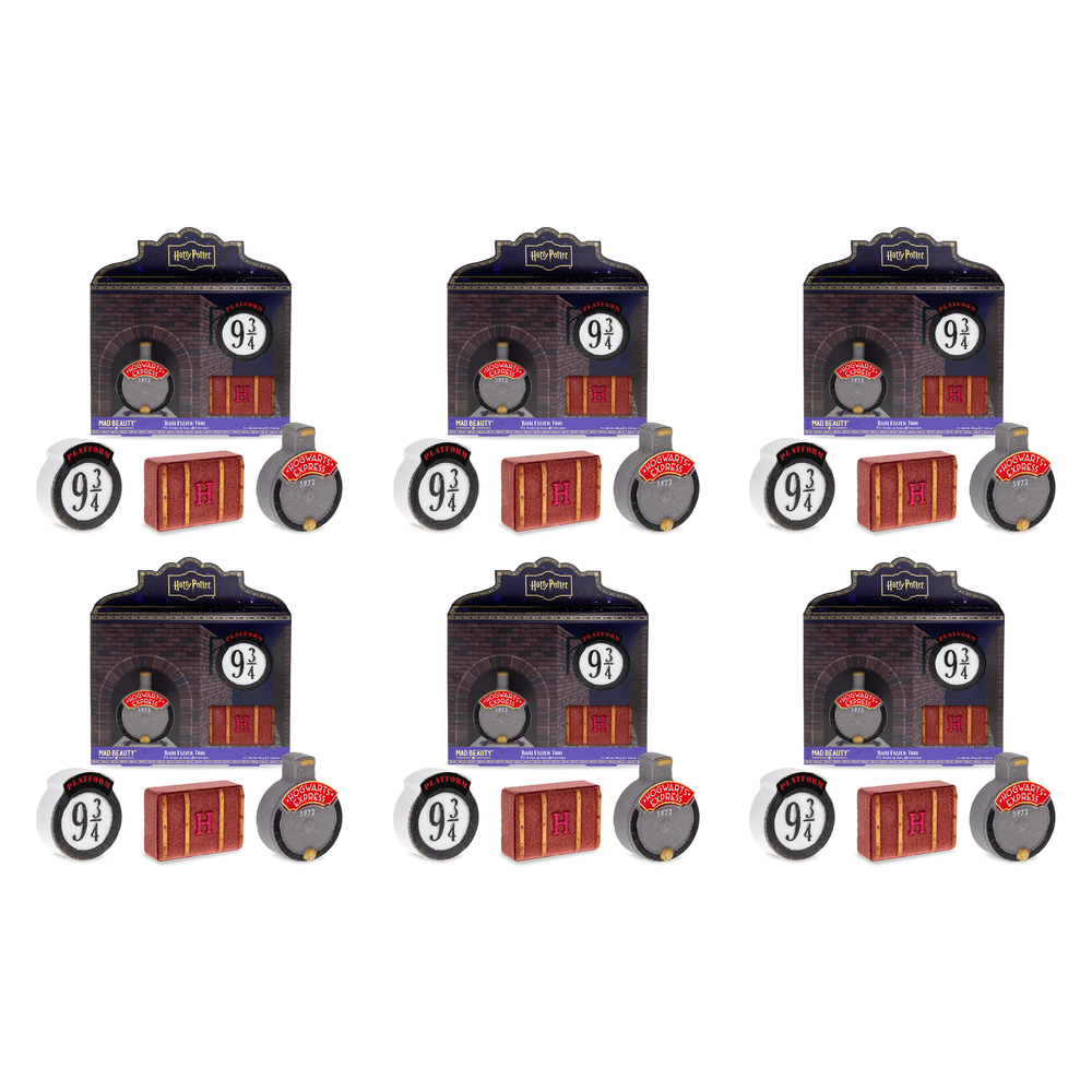 Warner Bros Harry Potter Bath Fizzer Trio 3x100g Mad Beauty Set Pack of 6