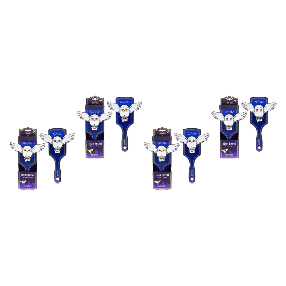 Warner Bros Harry Potter Hedwig Owl Post Hair Brush Mad Beauty Pack of 4