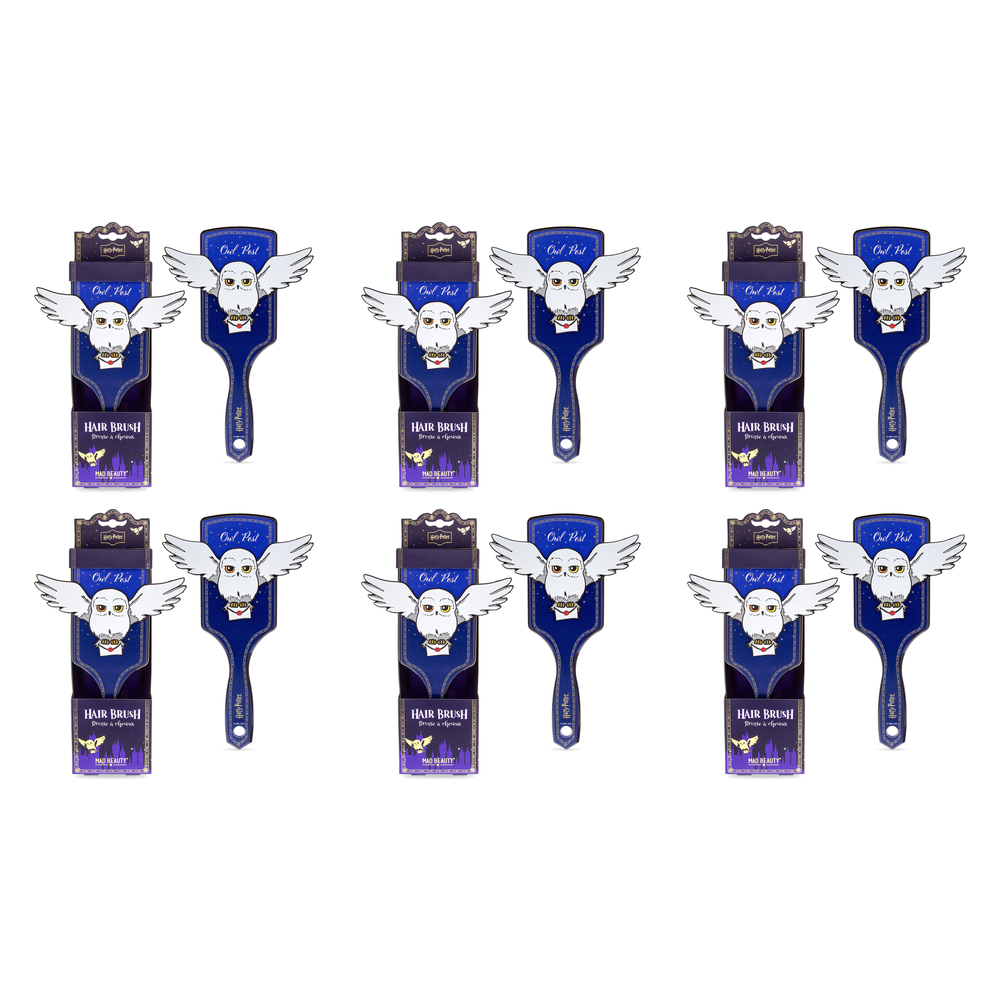Warner Bros Harry Potter Hedwig Owl Post Hair Brush Mad Beauty Pack of 6
