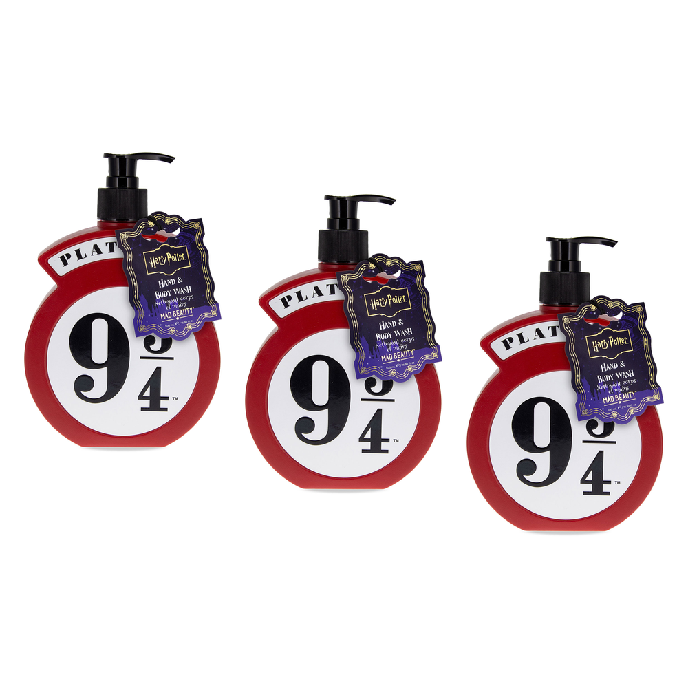 Warner Bros Harry Potter Platform 9 3/4 Hand and Body Wash 500ml Pack of 3