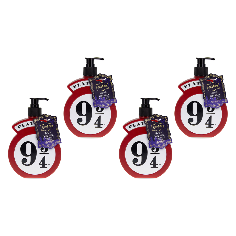 Warner Bros Harry Potter Platform 9 3/4 Hand and Body Wash 500ml Pack of 4