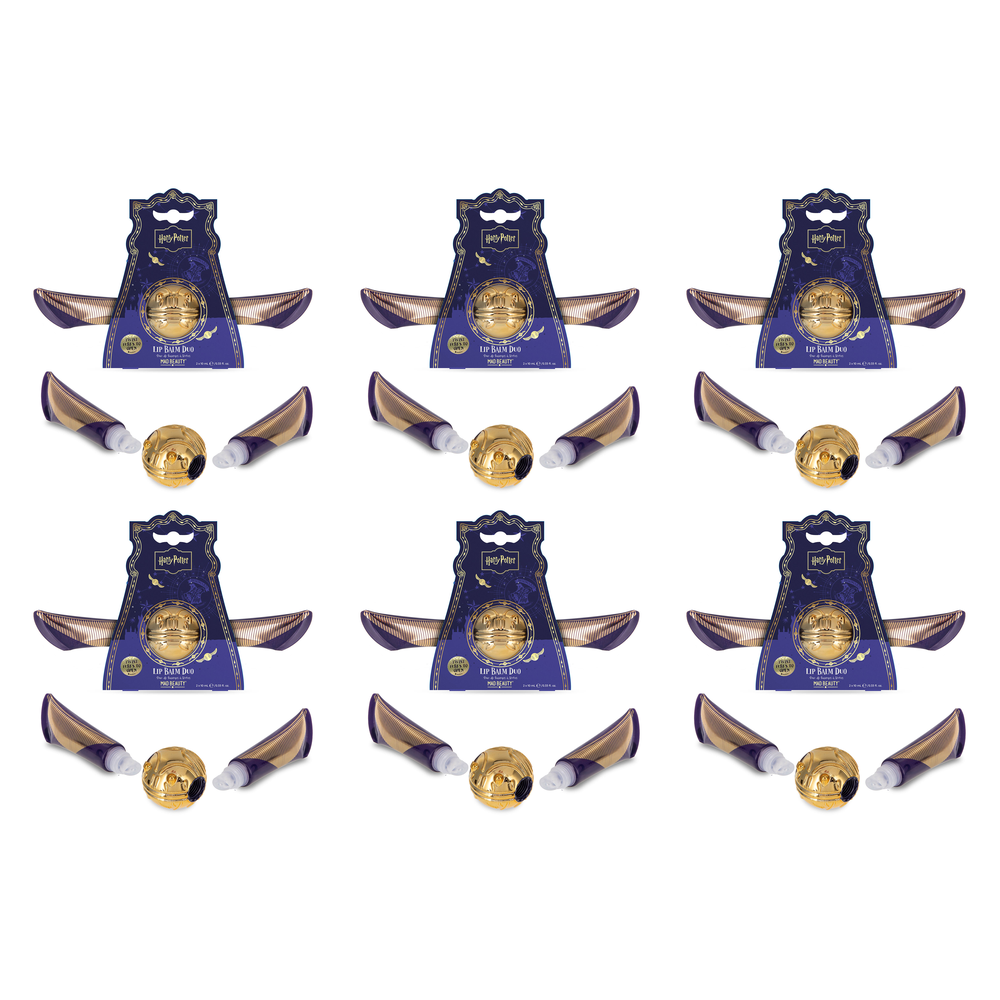 Warner Bros Harry Potter Golden Snitch Lip Balm Duo 2x10ml Pack of 6