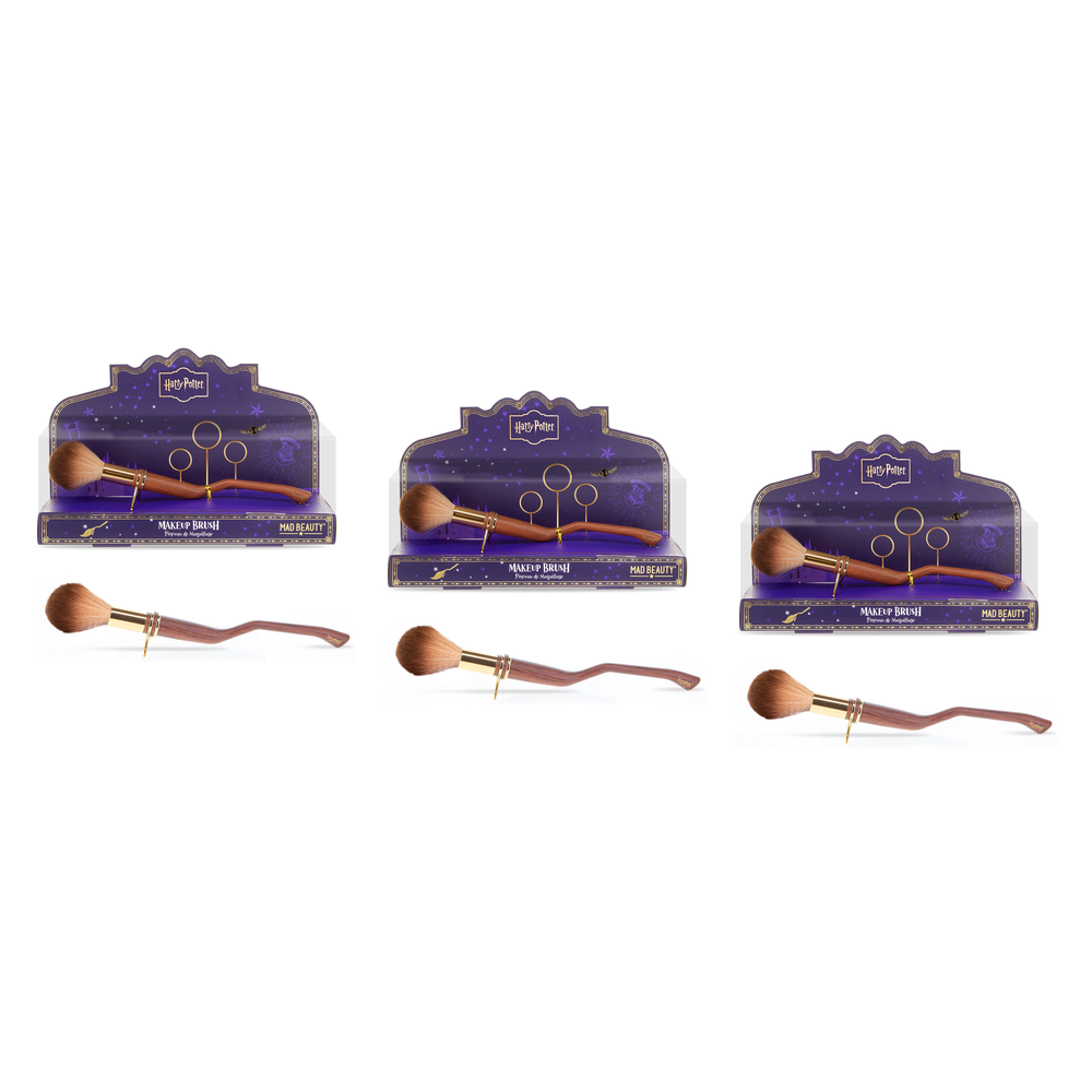 Warner Bros Harry Potter Nimbus 2000 Makeup Brush Mad Beauty Pack of 3
