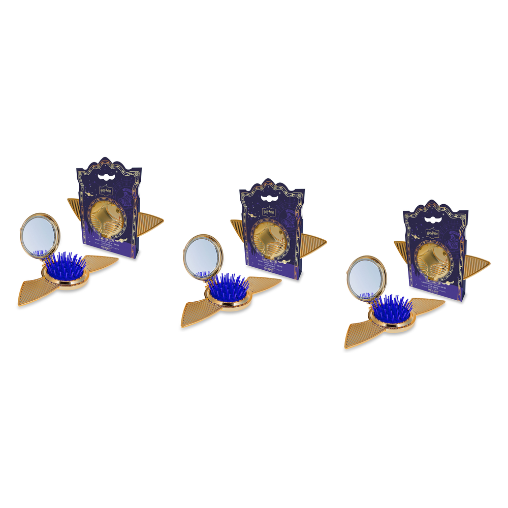 Warner Bros Harry Potter Golden Snitch Pop Out Brush Mirror Pack of 3