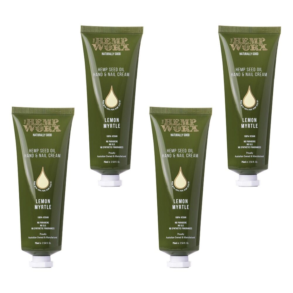 Hemp Worx Lemon Myrtle Hand Cream 75mL Pack of 4