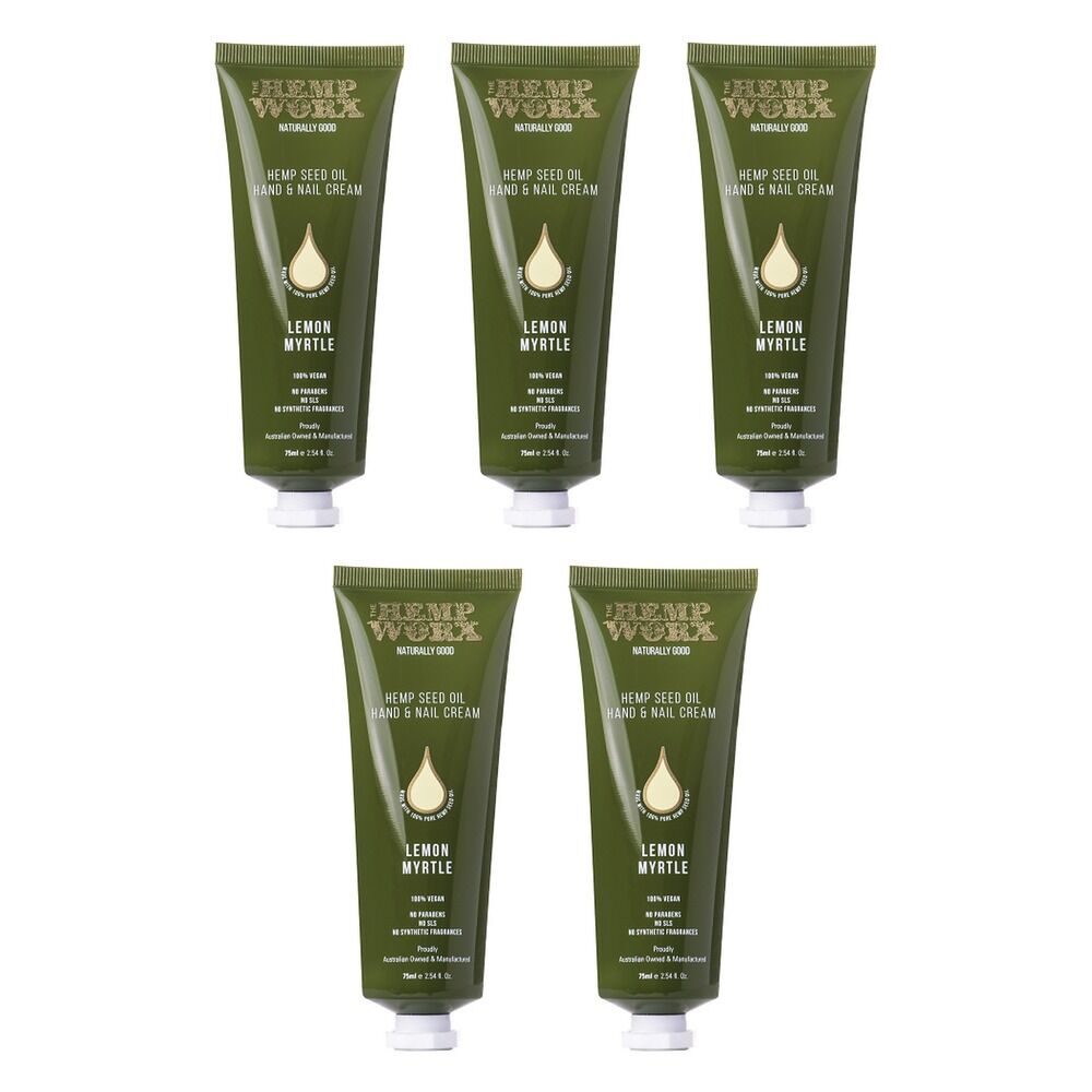 Hemp Worx Lemon Myrtle Hand Cream 75mL Pack of 5