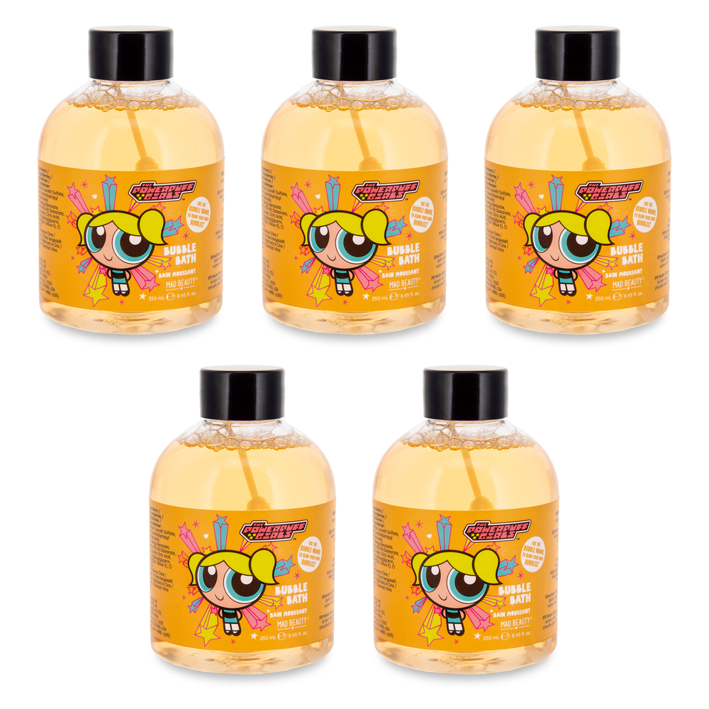 Warner Bros Powerpuff Girls Bubbles Bubble Bath 250ml Kids Bath Pack of 5