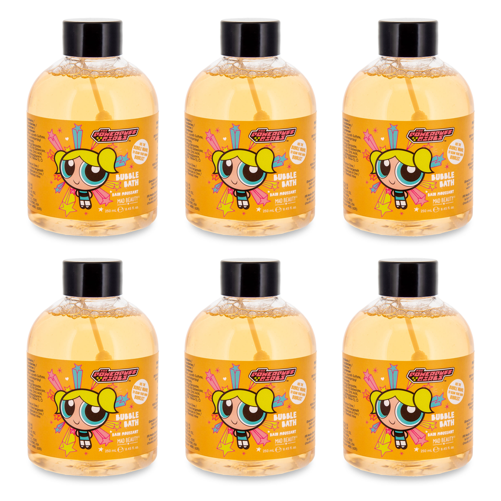 Warner Bros Powerpuff Girls Bubbles Bubble Bath 250ml Kids Bath Pack of 6