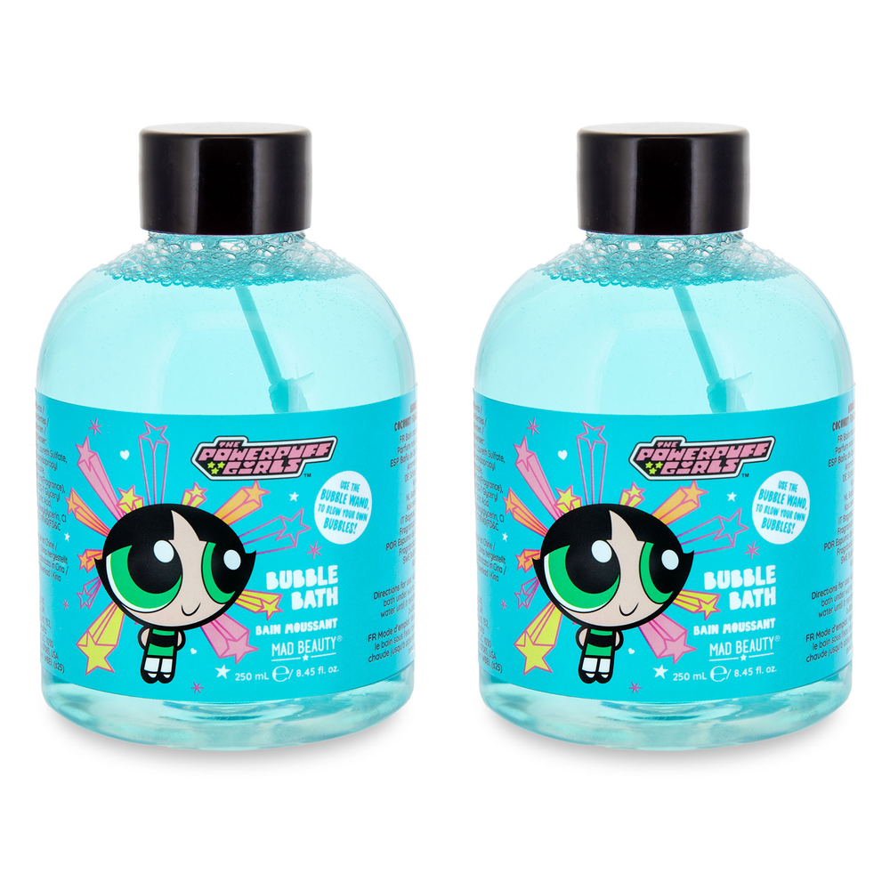 Warner Bros Powerpuff Girls Buttercup Bubble Bath 250ml Kids Bath Pack of 2