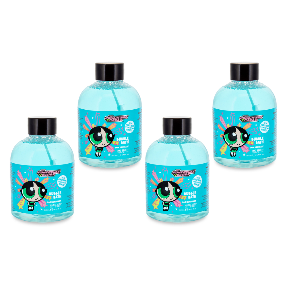 Warner Bros Powerpuff Girls Buttercup Bubble Bath 250ml Kids Bath Pack of 4