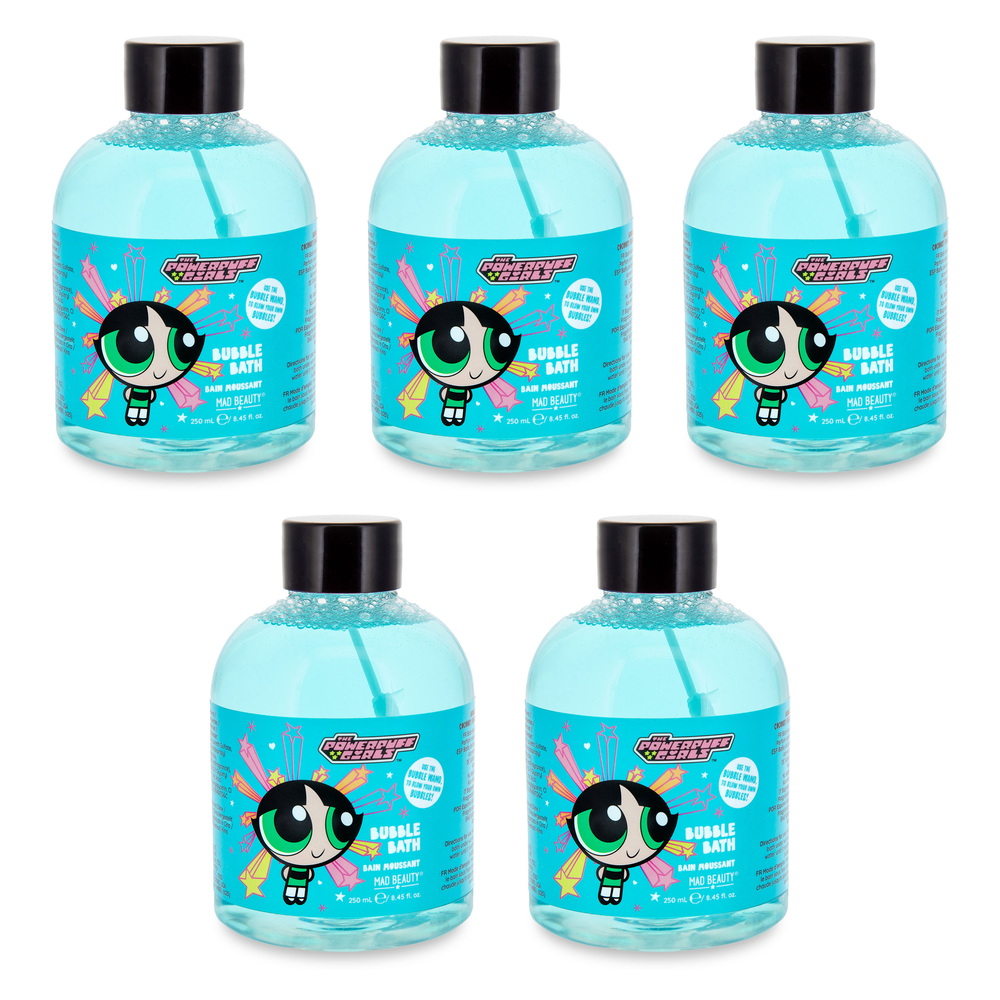Warner Bros Powerpuff Girls Buttercup Bubble Bath 250ml Kids Bath Pack of 5