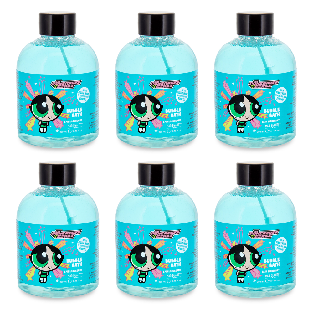 Warner Bros Powerpuff Girls Buttercup Bubble Bath 250ml Kids Bath Pack of 6