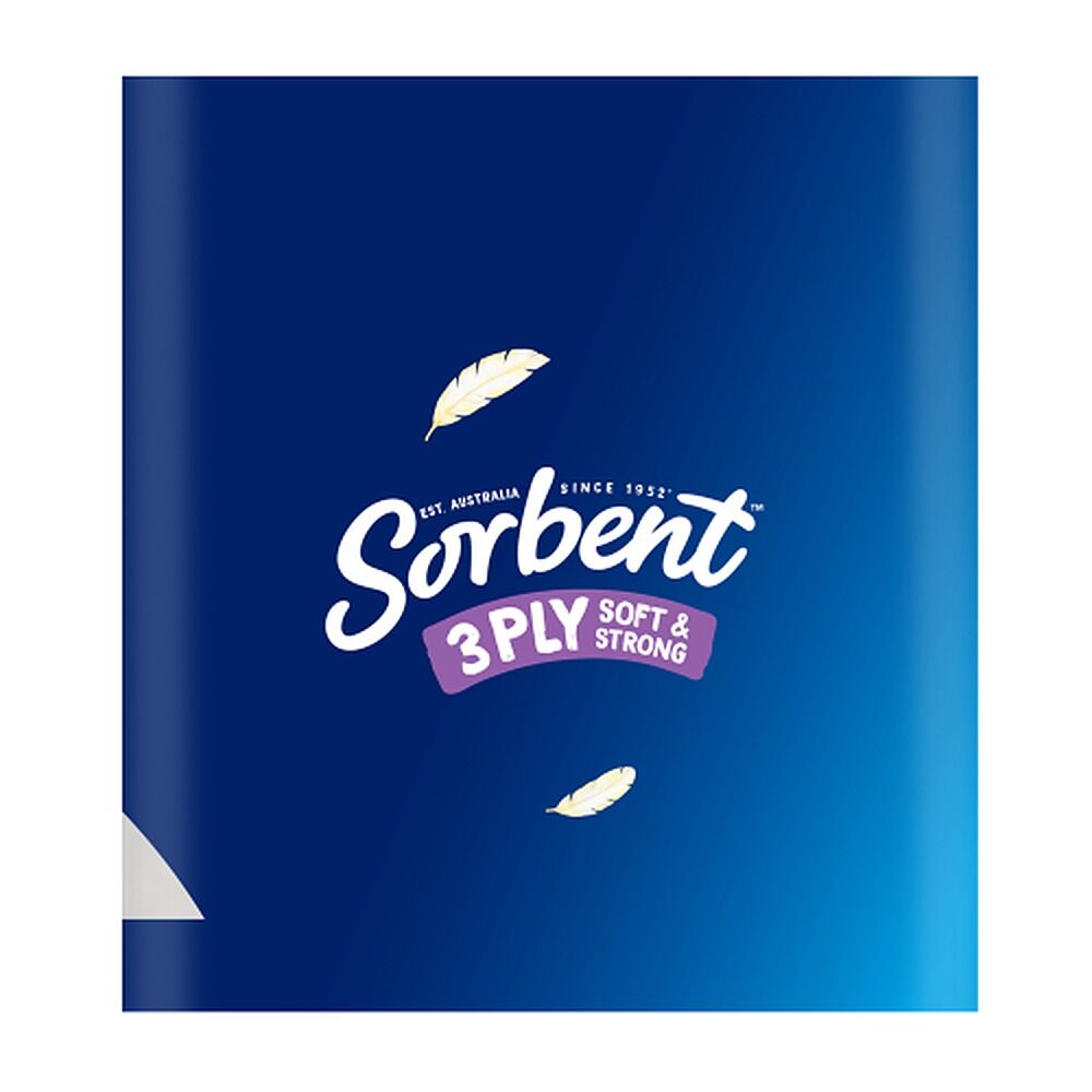 Sorbent Silky White Toilet Tissue 3 Ply 16 Pack