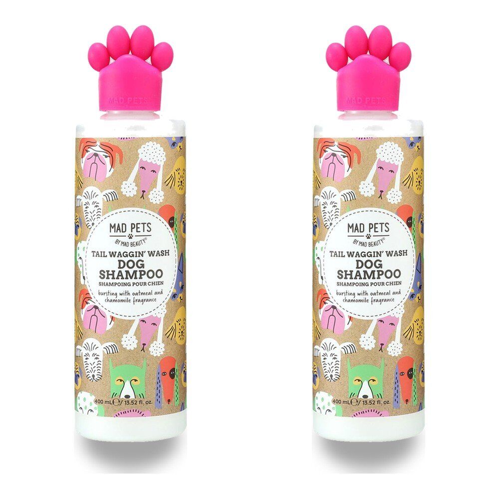 Mad Beauty Mad Pets Tail Waggin' Wash Dog Shampoo 400mL Pack of 2