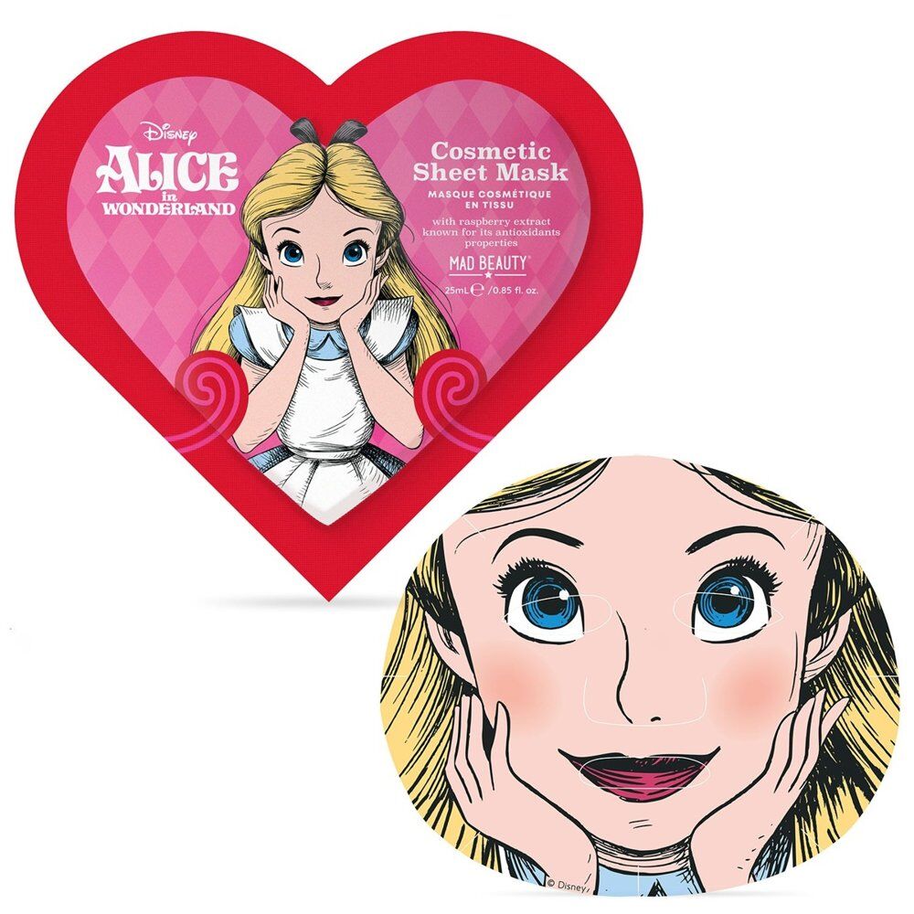 Disney Alice in Wonderland Cosmetic Sheet Mask 25mL Counter Display of 12 Bundle of 3