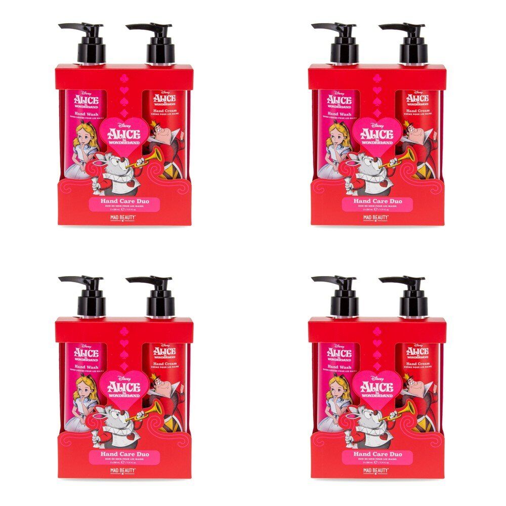 Disney Alice in Wonderland Hand Wash and Hand Cream Duo 2 x 230mL Bundle of 4