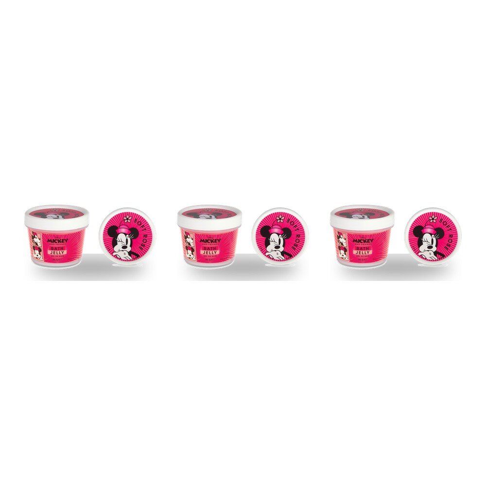 Disney Mickey and Friends Minnie Mouse Bath Jelly Soft Rose 95g Pack of 3