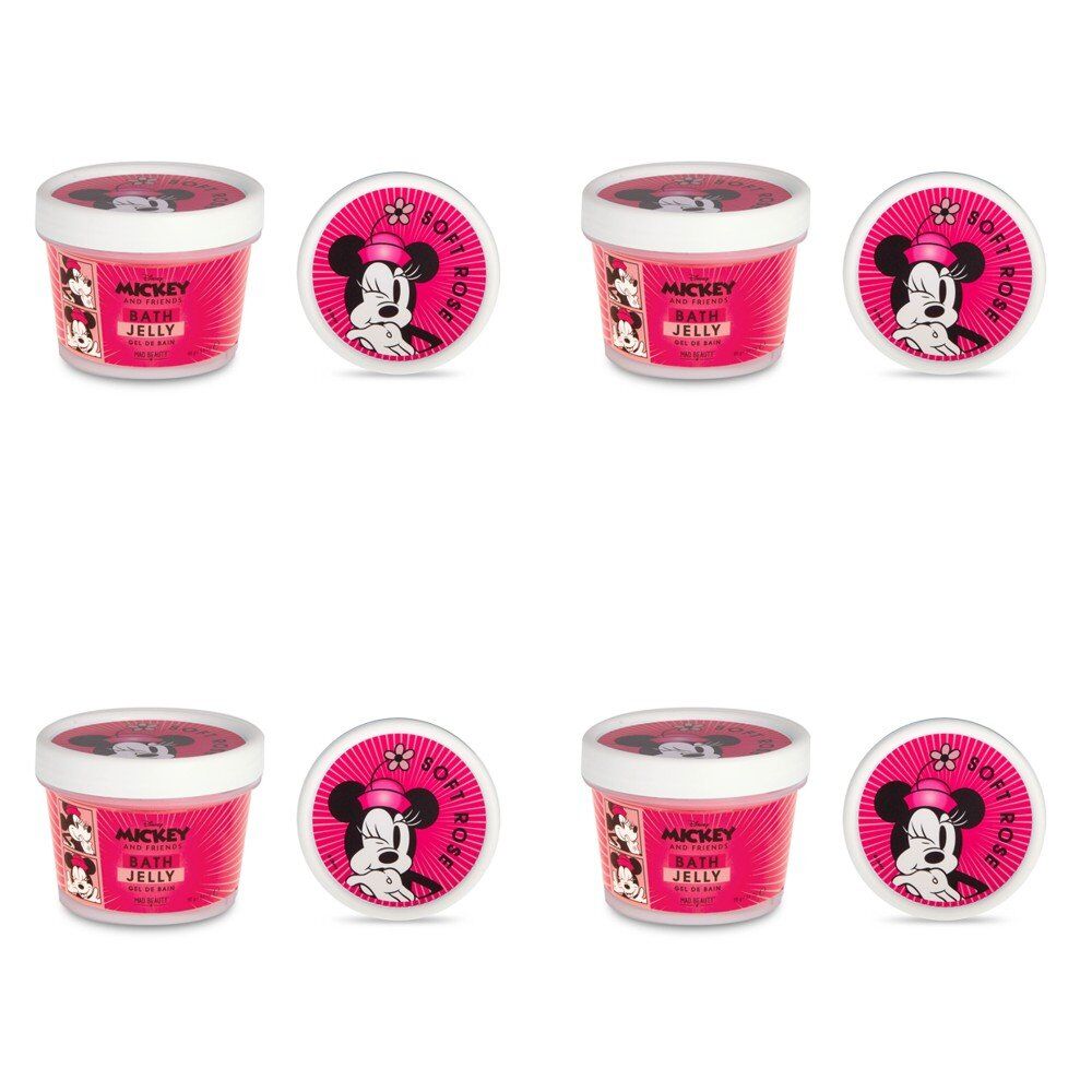 Disney Mickey and Friends Minnie Mouse Bath Jelly Soft Rose 95g Pack of 4