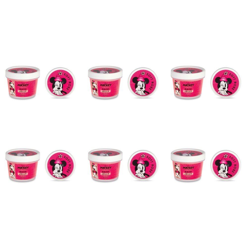 Disney Mickey and Friends Minnie Mouse Bath Jelly Soft Rose 95g Pack of 6