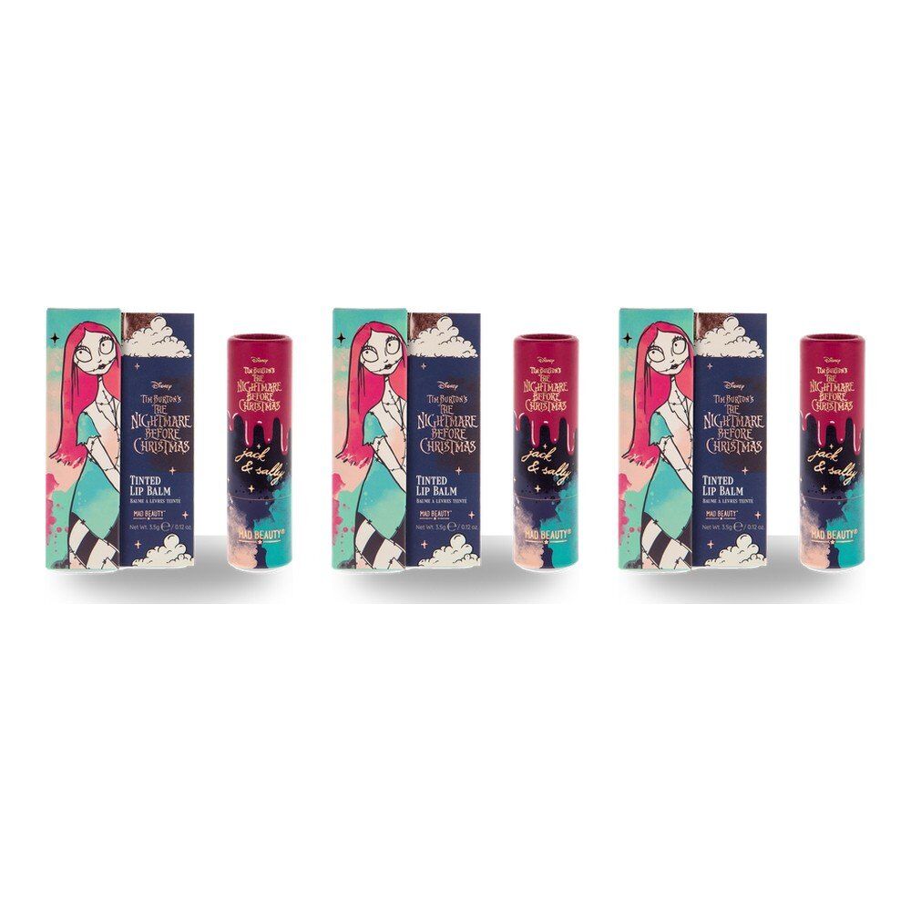 Disney The Nightmare Before Christmas Jack & Sally Tinted Lip Balm 3.5g Pack of 3