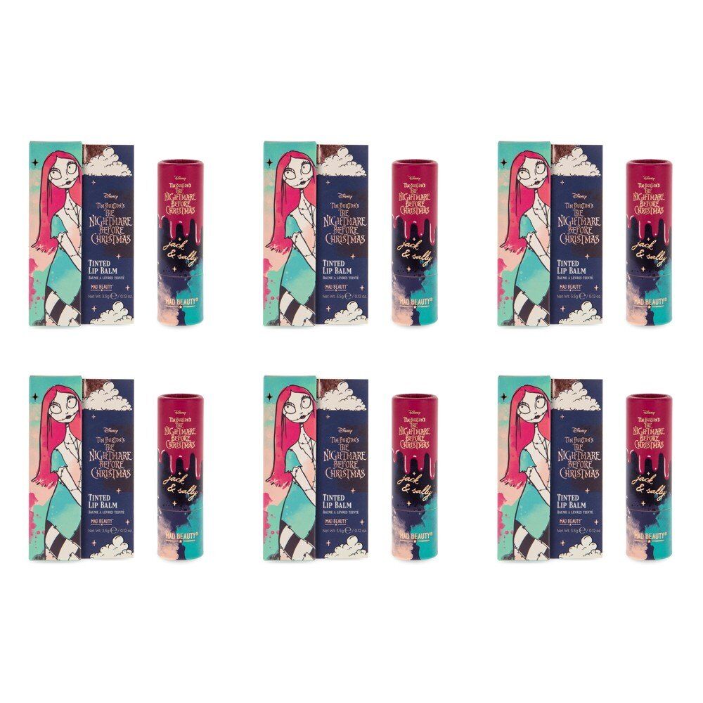 Disney The Nightmare Before Christmas Jack & Sally Tinted Lip Balm 3.5g Pack of 6