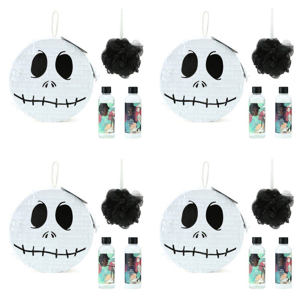 Disney The Nightmare Before Christmas Jack Skellington Bath & Body Pinata Gift Set Bundle of 4