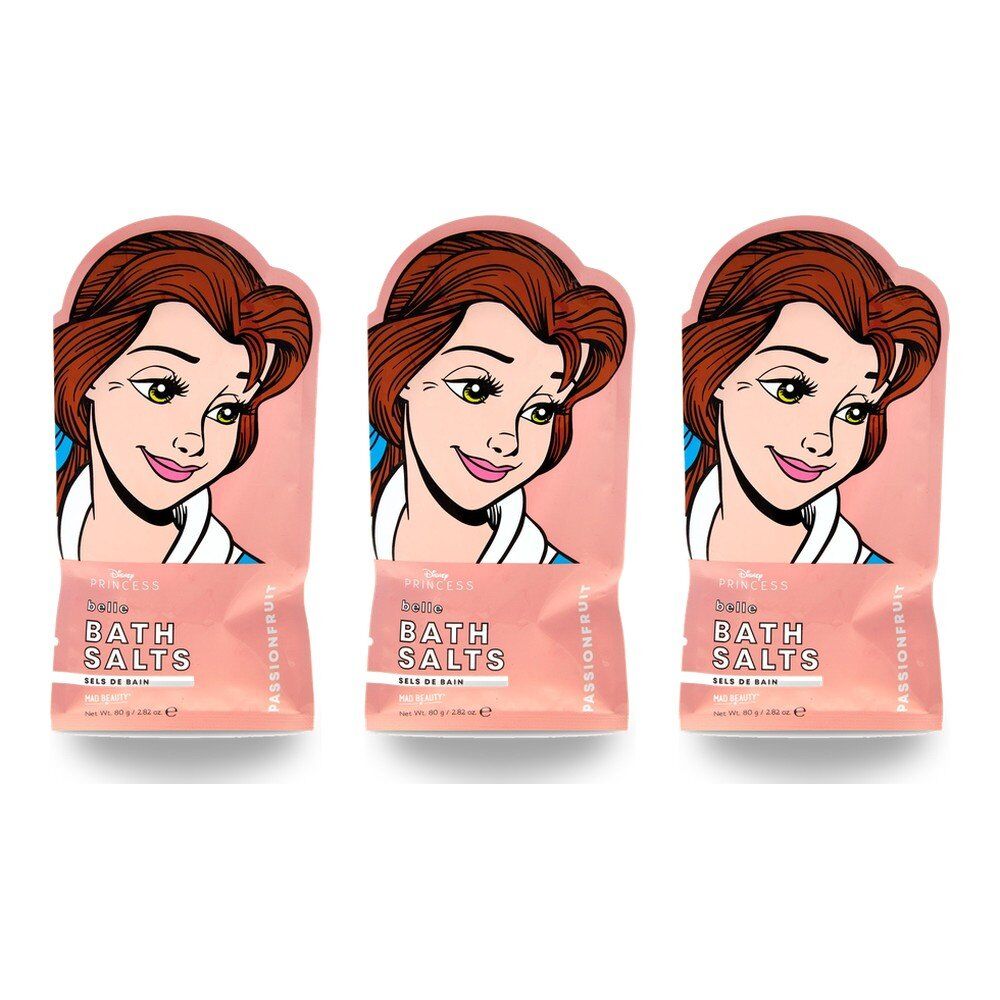 Disney Princess Belle Bath Salts Passionfruit 80g Pack of 3