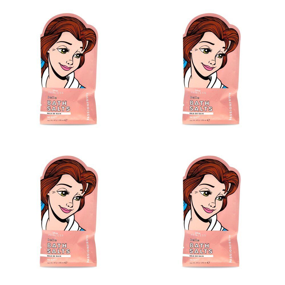 Disney Princess Belle Bath Salts Passionfruit 80g Pack of 4