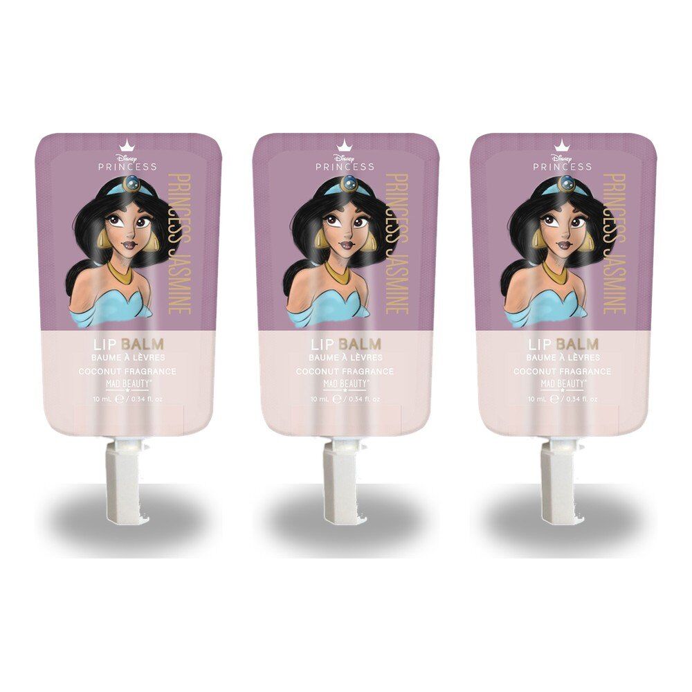 Disney Princess Jasmine Lip Balm Coconut 10mL Pack of 3