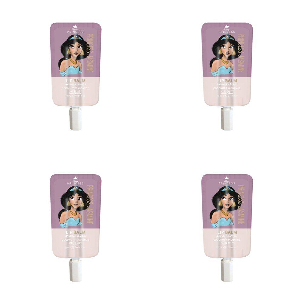 Disney Princess Jasmine Lip Balm Coconut 10mL Pack of 4