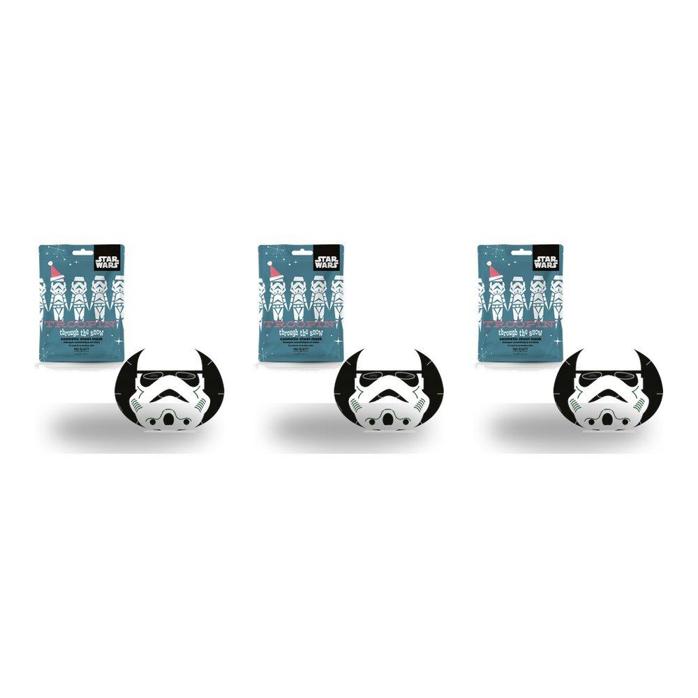 Disney Star Wars Troopin' Through the Snow Stormtrooper Face Mask Counter Display of 12 Bundle of 3