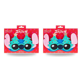 Disney Stitch at Christmas Plush Sleep Mask with Christmas Trees Pack of 2