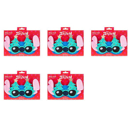 Disney Stitch at Christmas Plush Sleep Mask with Christmas Trees Pack of 5