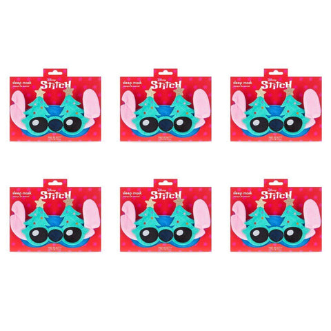 Disney Stitch at Christmas Plush Sleep Mask with Christmas Trees Pack of 6