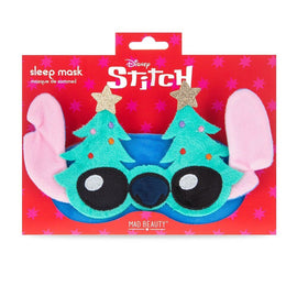 Disney Stitch at Christmas Plush Sleep Mask with Christmas Trees