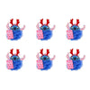 Disney Stitch at Christmas Body Puff Exfoliator with Reindeer Antlers Pack of 6