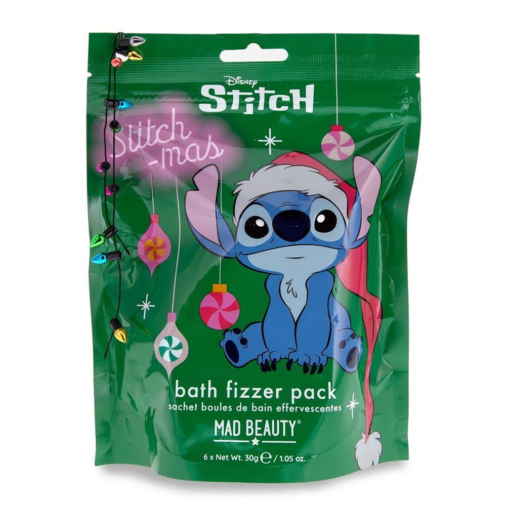 Disney Stitch Stitch-mas Bath Fizzer Pack 6 x 30g Bundle of 5
