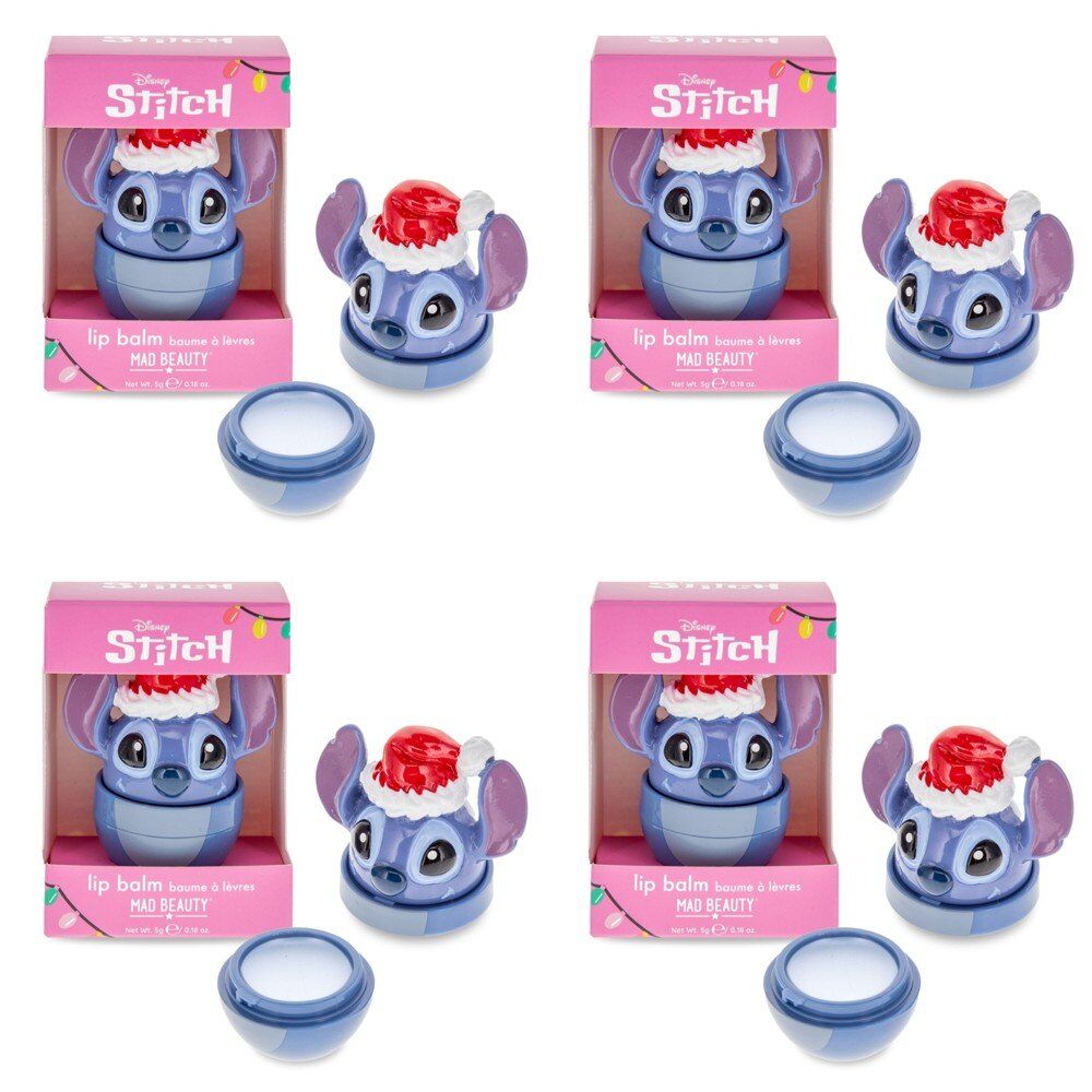 Disney Stitch Stitch-mas Santa Hat Lip Balm Pot 5g Pack of 4